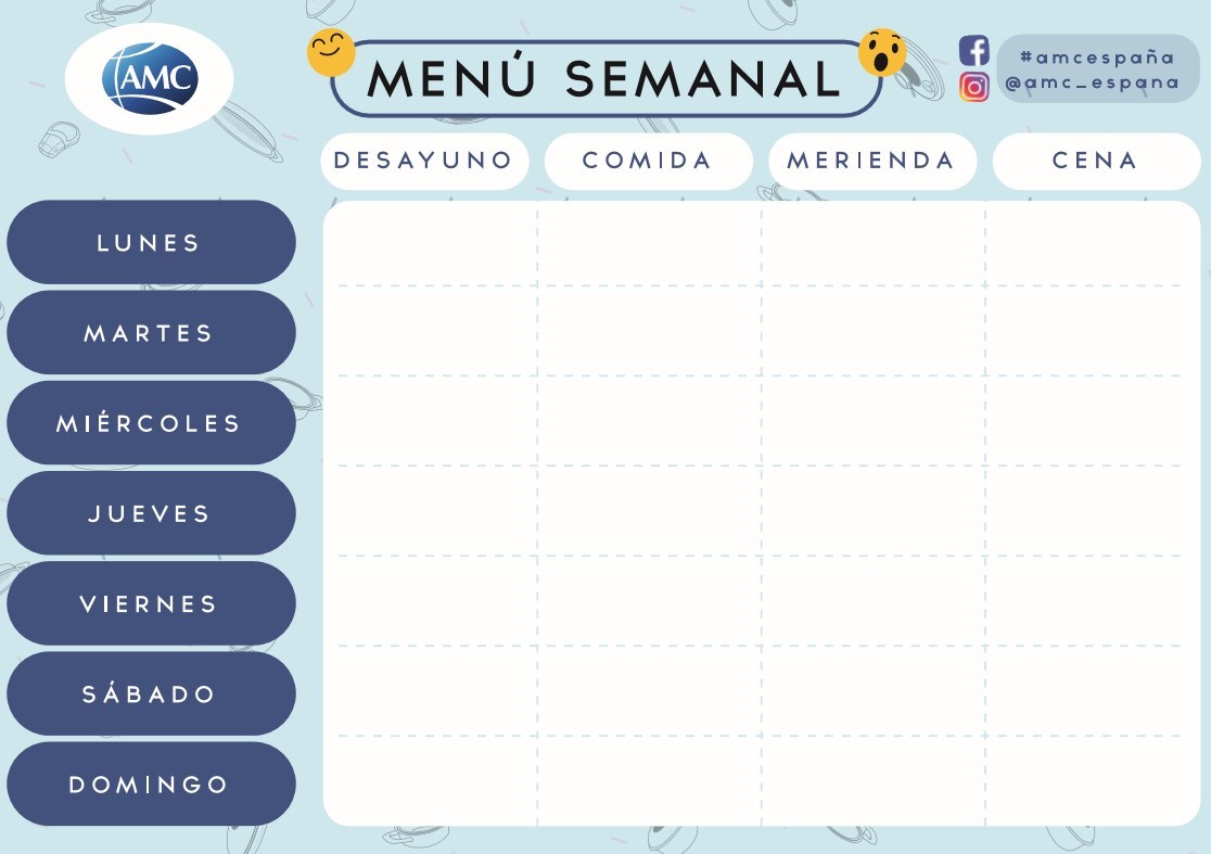 Horario De Menu Semanal Menú semanal para la vuelta al cole!