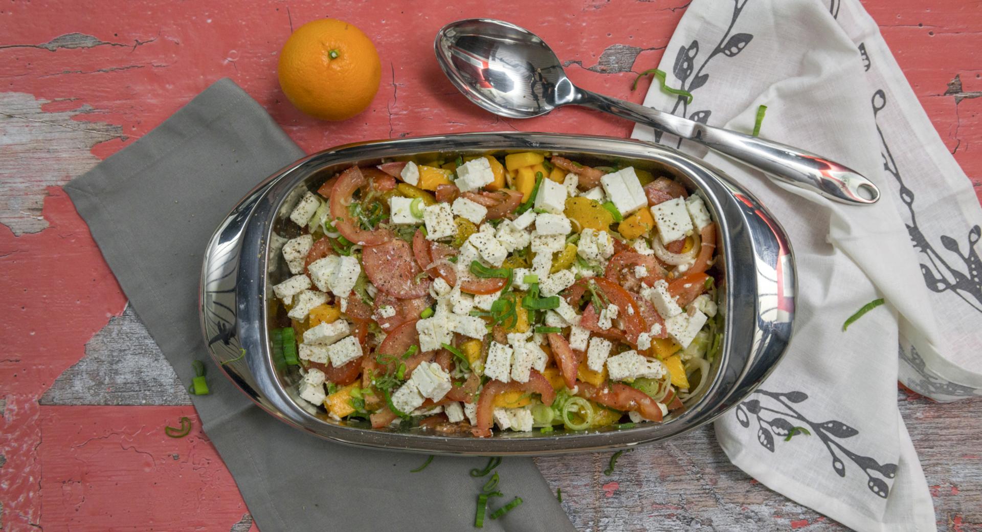 Ensalada de tomate con naranjas