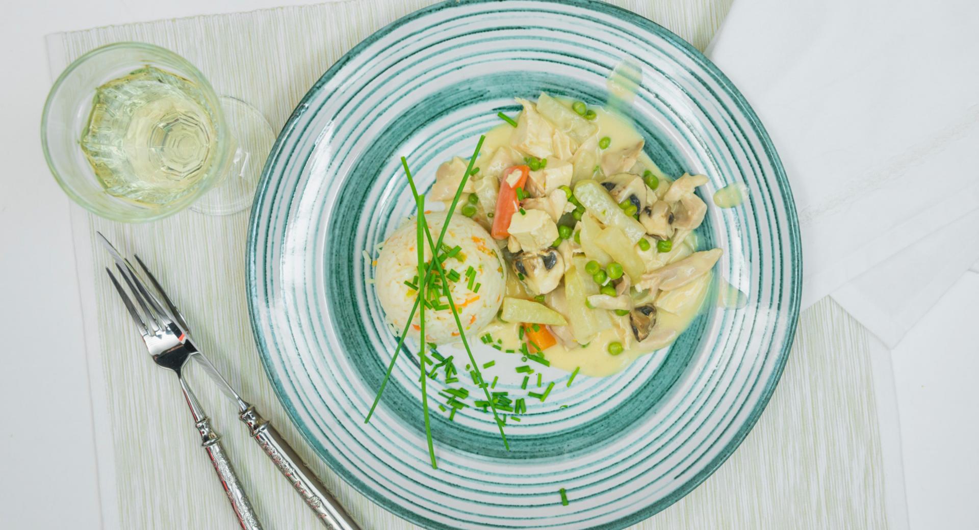 Guiso de pollo con verduras