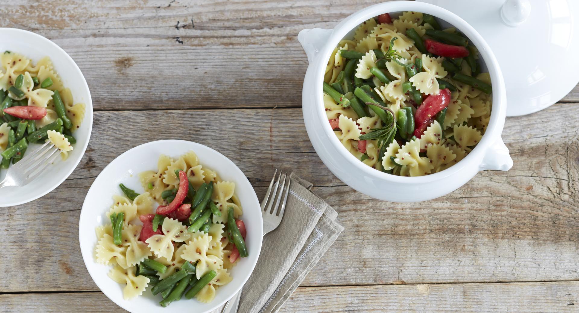 Ensalada de pasta con judías