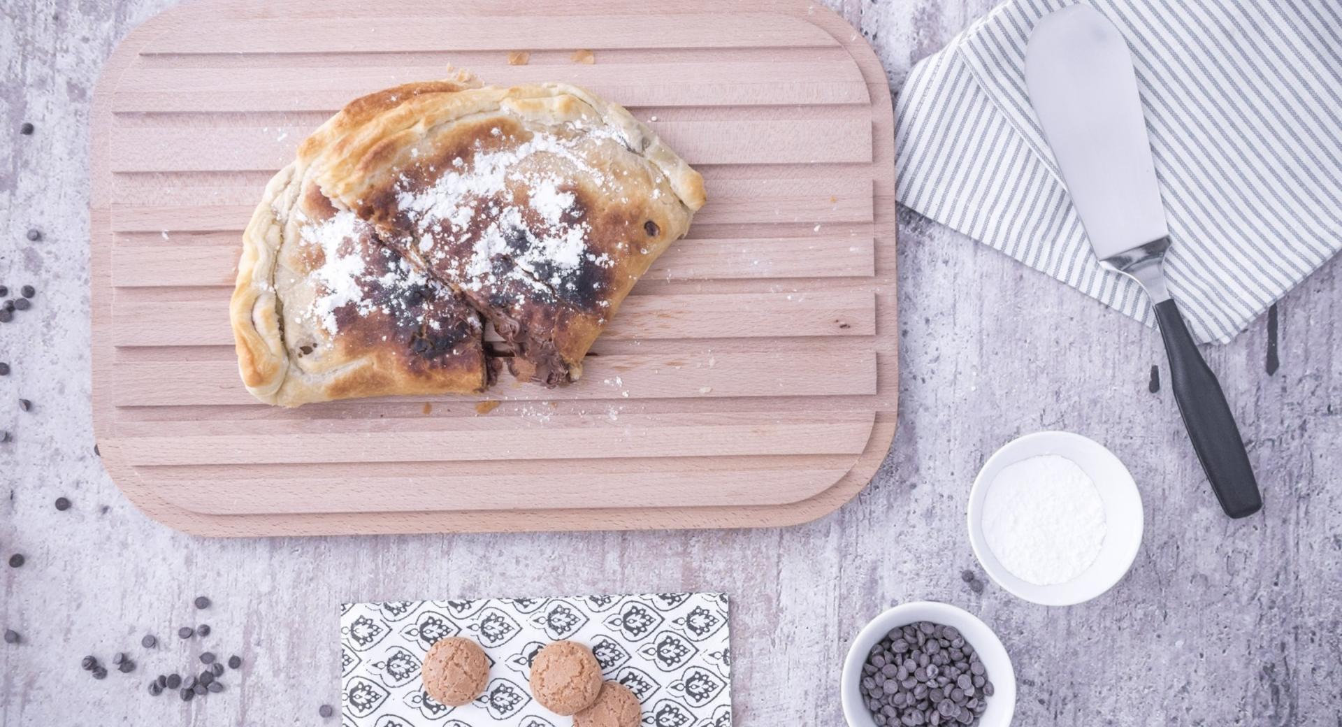 Calzone de Nutella, pera y galleta