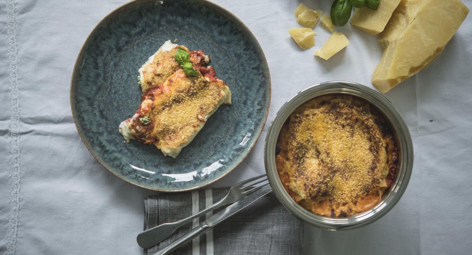 Canelones de espinacas