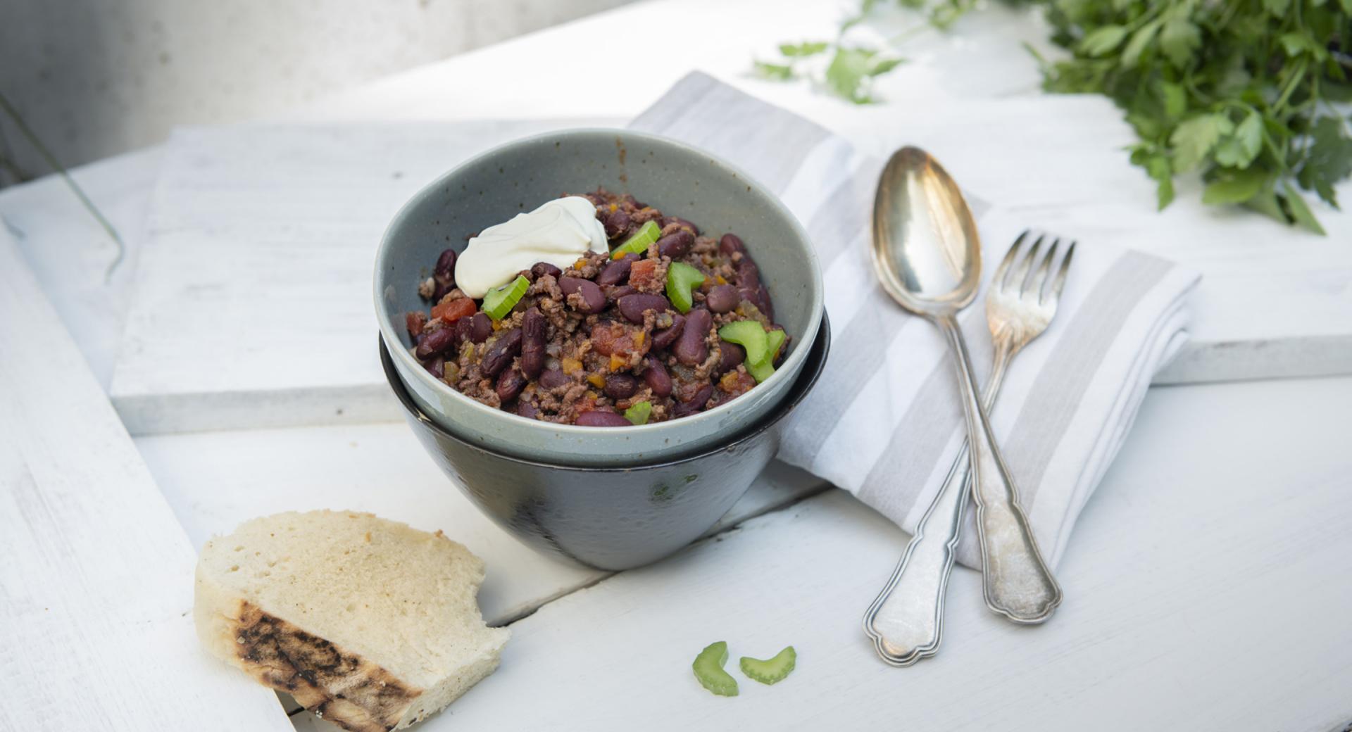 Chili con carne - Inicio planificado