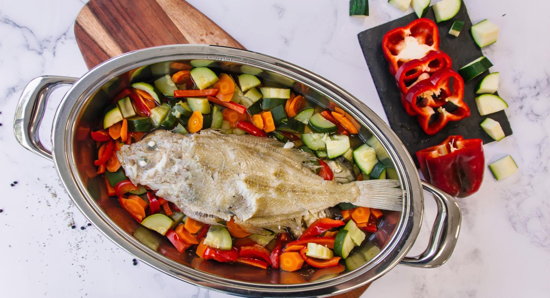 Pescado con verduras