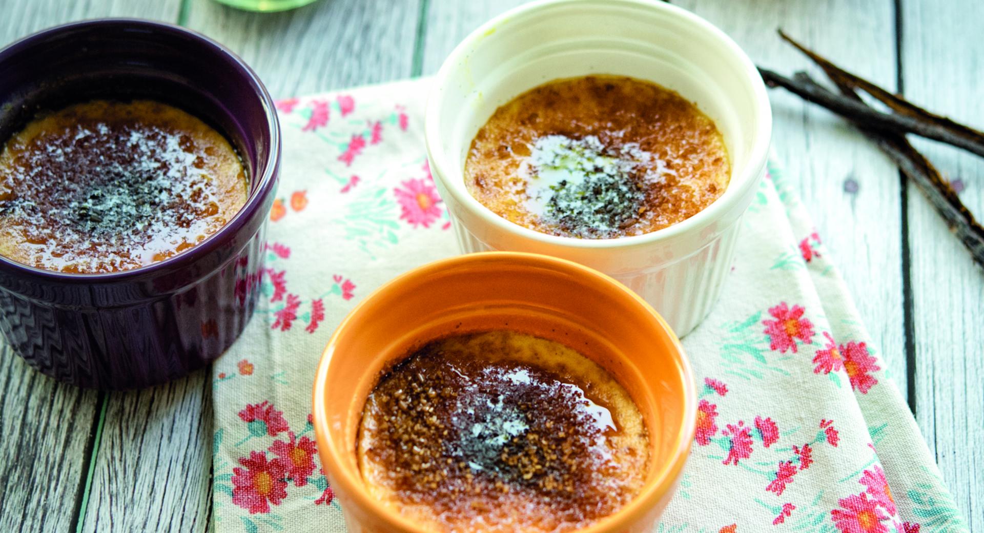 Crema Brulée de vainilla y calabaza