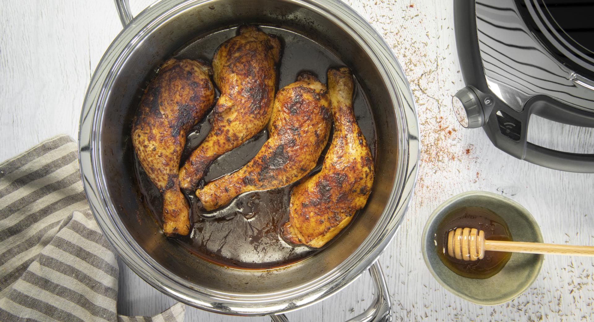 Muslos de pollo asado