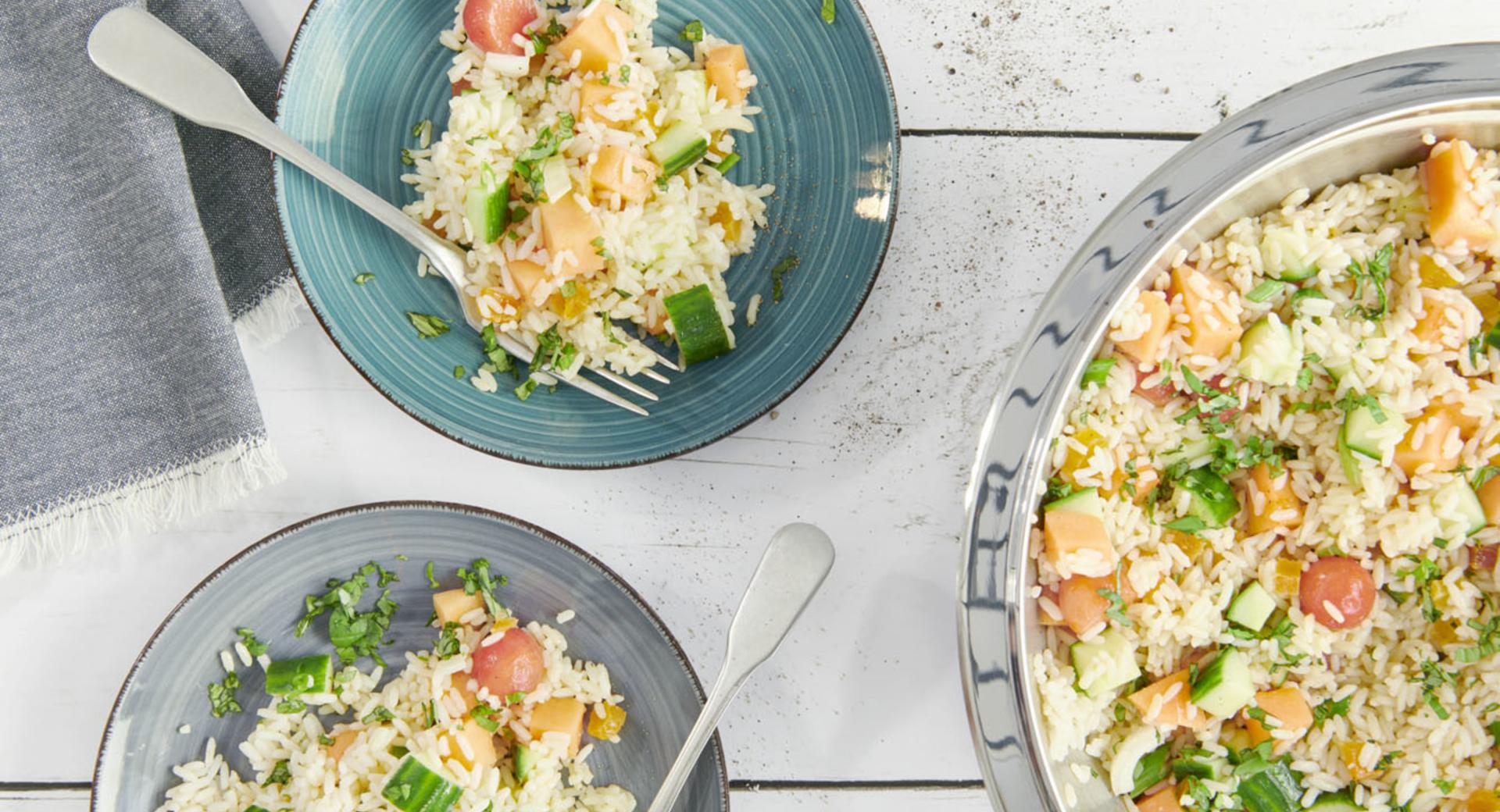 Ensalada de arroz con fruta