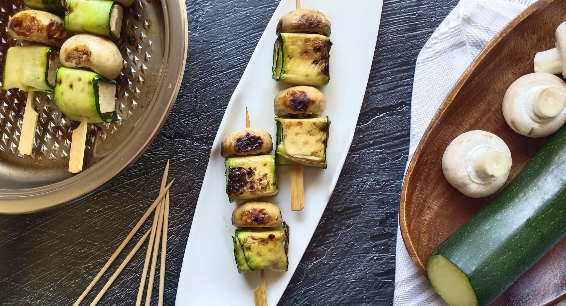 Brochetas veganas