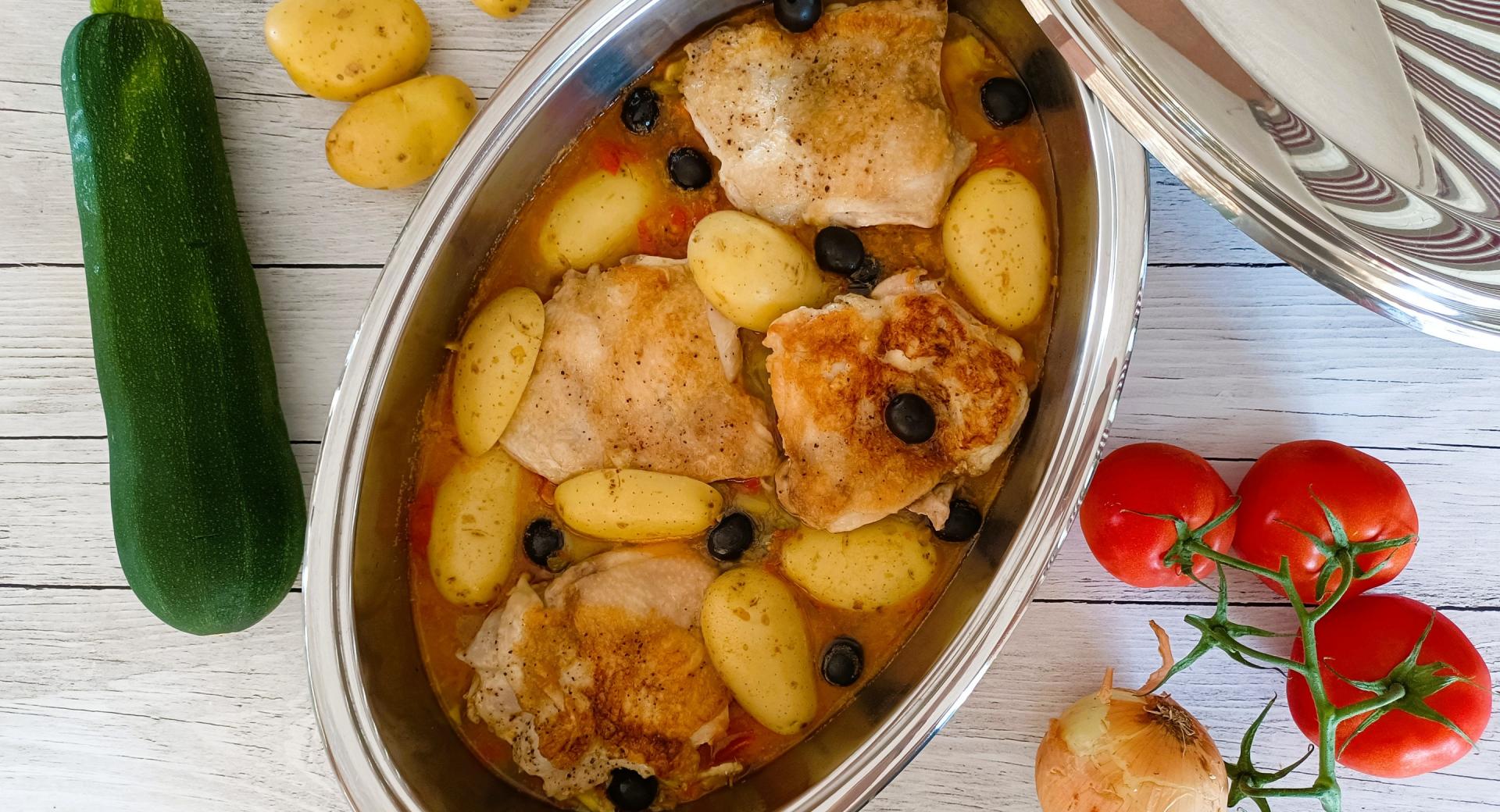 Pollo a la mediterránea