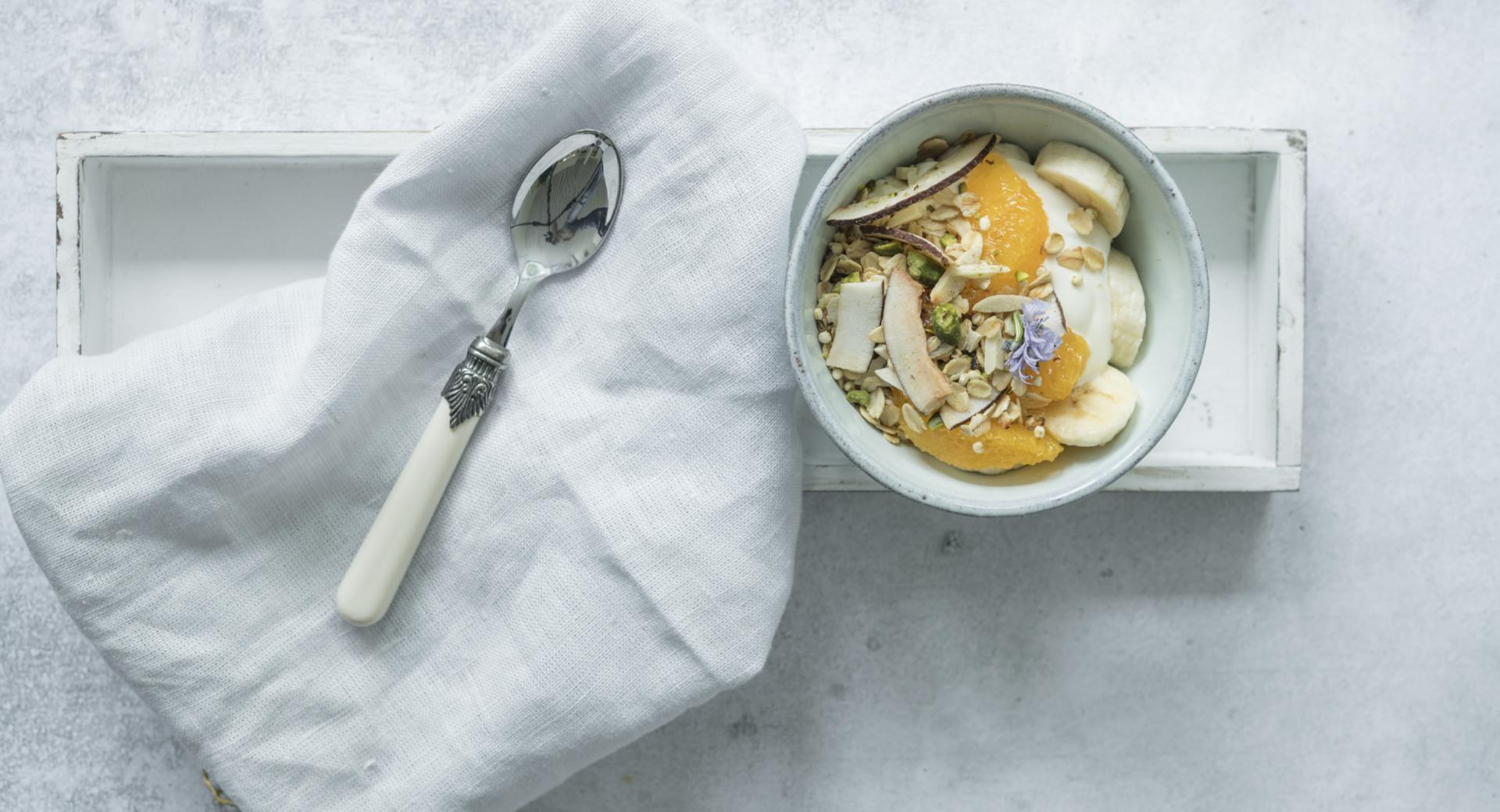 Muesli crujiente con pistachos
