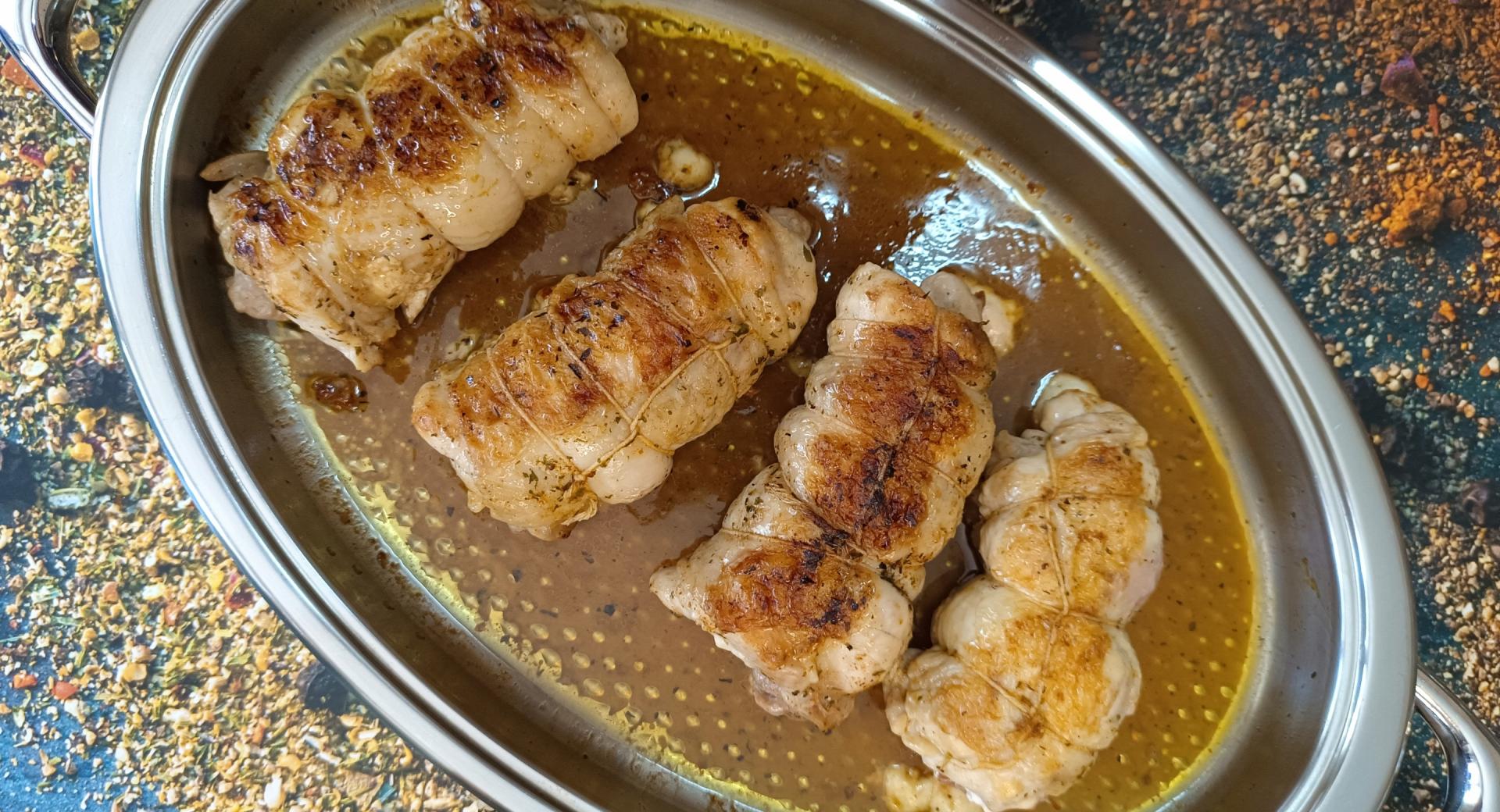 Muslos de pollo rellenos