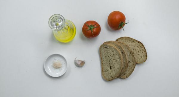 Preparación de los ingredientes.