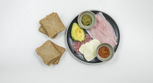 Preparación de los ingredientes.