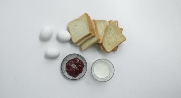 Preparación de los ingredientes.