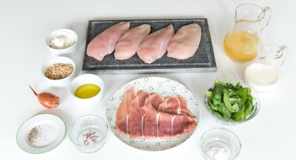 Preparación de los ingredientes.