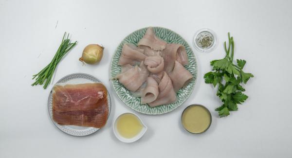 Preparación de los ingredientes.