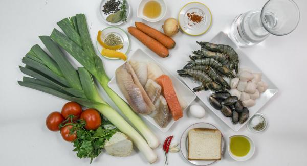 Preparación de los ingredientes