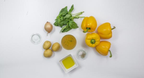 Preparación de los ingredientes.