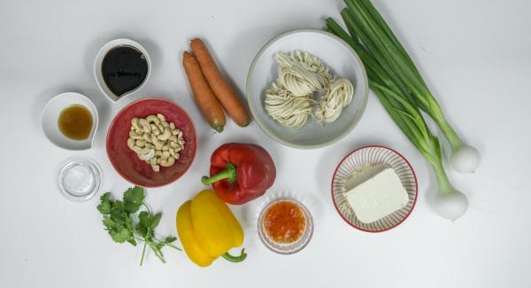 Preparación de los ingredientes.