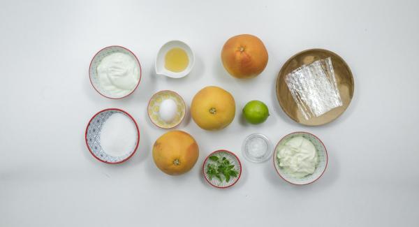 Preparación de los ingredientes.