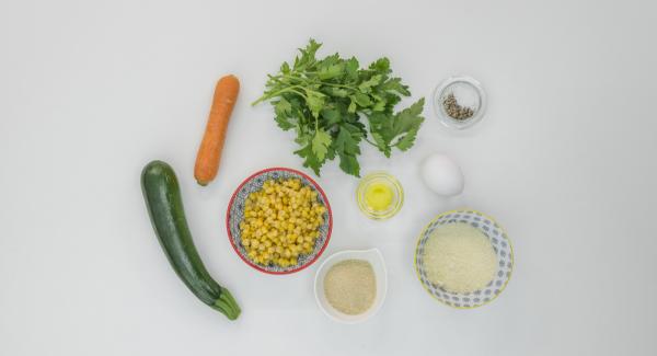 Preparación de los ingredientes.