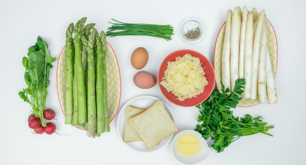 Preparación de los ingredientes.