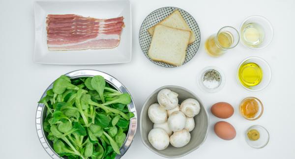 Preparación de los ingredientes: