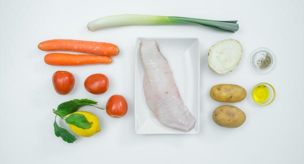 Preparación de los ingredientes.