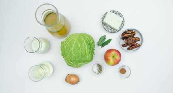 Preparación de los ingredientes.