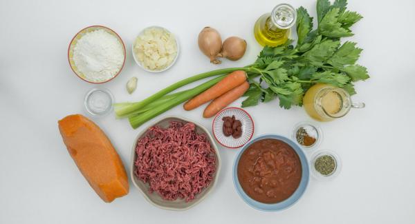 Preparación de los ingredientes.