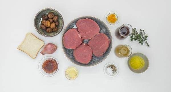 Preparación de los ingredientes.