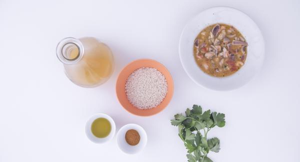 Preparación de los ingredientes.