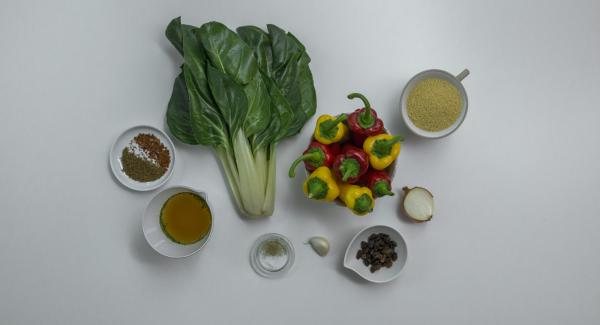 Preparación de los ingredientes.