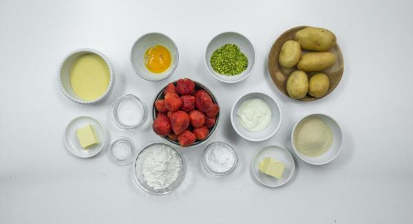 Preparación de los ingredientes.