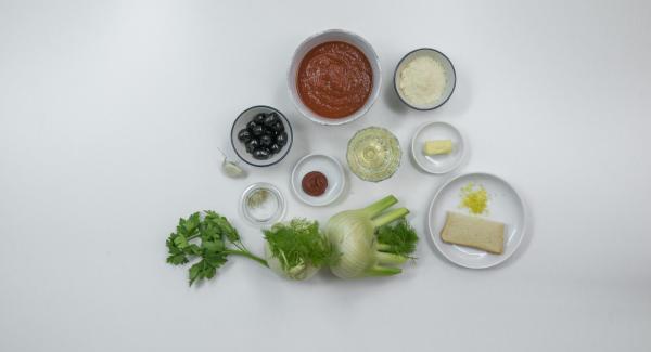 Preparación de los ingredientes.