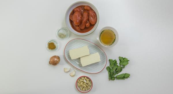 Preparación de los ingredientes.