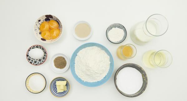 Preparación de los ingredientes.