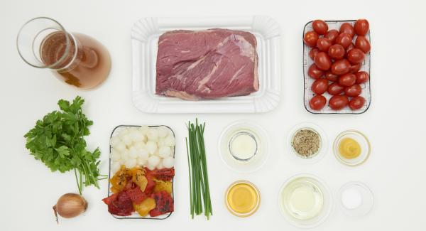 Preparación de los ingredientes.