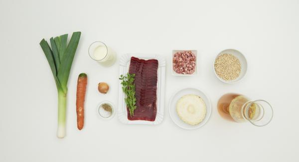 Preparación de los ingredientes.