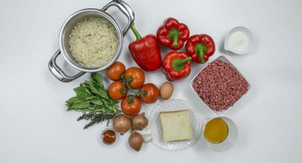 Preparación de los ingredientes.