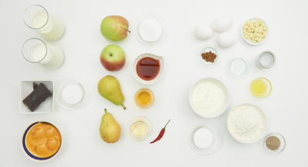 Preparación de los ingredientes.