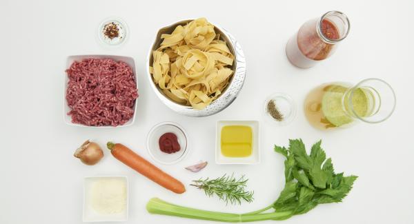 Preparación de los ingredientes.