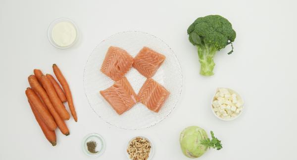 Preparación de los ingredientes.