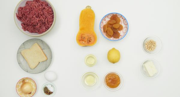 Preparación de los ingredientes.