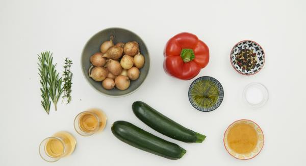 Preparación de los ingredientes.