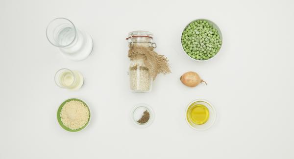 Preparación de los ingredientes.