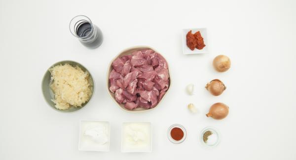 Preparación de los ingredientes.