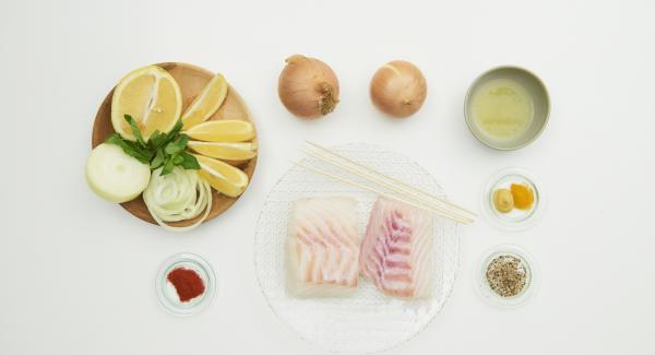 Preparación de los ingredientes.