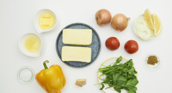 Preparación de los ingredientes.