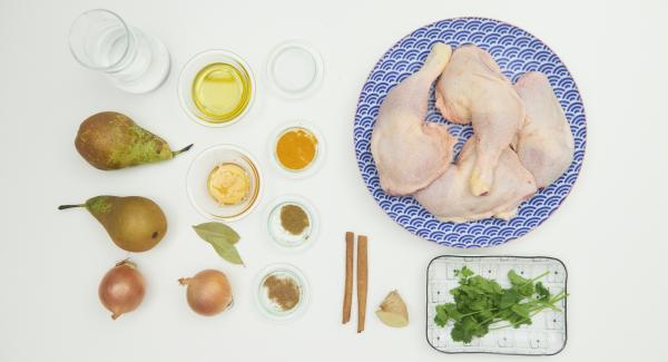 Preparación de los ingredientes.